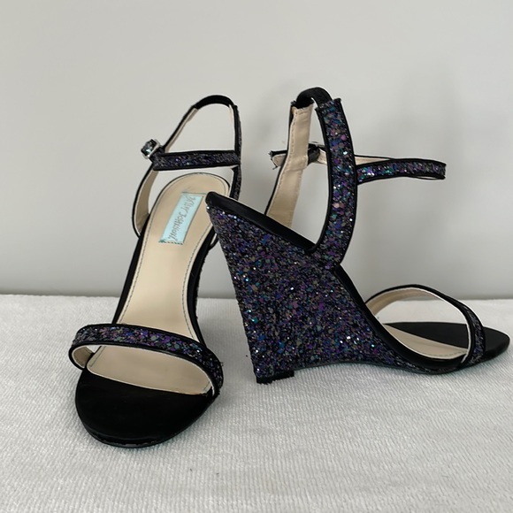 Betsey Johnson Shoes - Betsy Johnson Darci Glitter Wedge